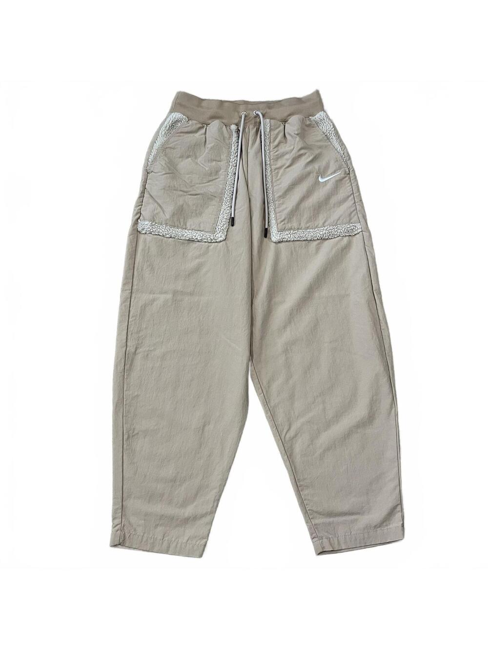 Nike Sportswear Essentials Womens Woven High Waisted Curve Pants Tan Size Small